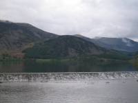 Coast to Coast - Day 2 - the weir at the foot of Ennerdale water