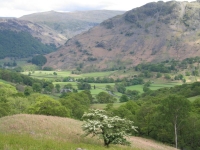 Coast to Coast - Day 2 - the view into Borrowdale on the way down Honister Pass