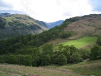 Coast to Coast - Day 2 - the view into Borrowdale on the way down Honister Pass