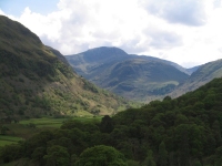 Coast to Coast - Day 2 - the view into Borrowdale on the way down Honister Pass