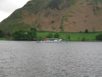 Coast to Coast - Day 4 - Steamer Raven leaving Howtown