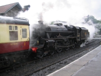 Coast to Coast - Day 14 - train at Grosmont Station of the North Yorkshire Moors Railway