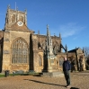 David standing outside the Abbey at Sherborne