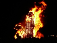 The bonfire this year was a wizard, though I tried to start the rumour (unsuccessfully) that they were burning Harry Potter