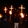 More crosses of remembrance passing through the village on the eve of Remembrance Sunday