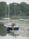 Boats at low tide in Wooton Creek, IoW