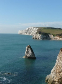 The view back across Freshwater Bay, IoW