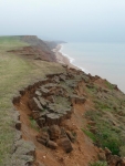 The crumbling cliffs of Brighstone Bay, IoW