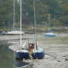 Boats at low tide in Wooton Creek, IoW