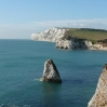 The view back across Freshwater Bay, IoW