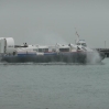 A hovercraft leaving Ryde on the IoW