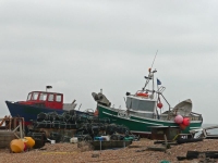 Fishing boats on the beach at Deal