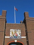 Entrance gate badge to Chatham Dockyards