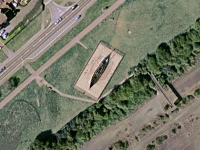 Viking Ship at Pegwell Bay from GoogleEarth