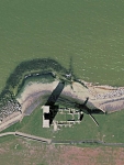 The remains of St Mary\'s Church at Reculver from GoogleEarth