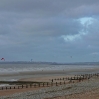 Kite surfers at Jury\'s Gap - the start of the walk