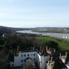 The view inland along the River Medway from the top of Rochester Castle