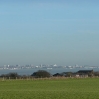 The view north from the highest point on the Isle of Grain