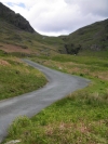 Lake District passes looking back at Hardknott Pass