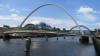 Bridges of Newcastle. Gateshead Millenium Bridge from Hadrians Way