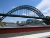 Bridges of Newcastle. Tyne Bridge and Gateshead Millenium Bridge from Swing Bridge