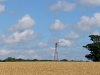 Wind pump in a field of wheat, Sussex July 07