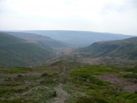 The view back towards Torside Reservoir from Laddow Rocks