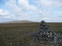 The view from Knock Fell looking across Great Dun Fell to Cross Fell (the highest point in England outside the Lake District)