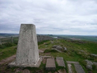 The trig point near Steel Rigg and the end of day 16