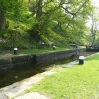 A lock on the Rochdale Canal, near the end of day 3 at Hebden Bridge