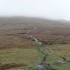 The way up to Great Shunner Fell shrouded in mist and low cloud