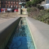 One of the water features outside the Town Hall in Sheffield - each rill had a different pattern of tiles