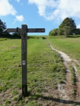 The start of the South Downs Way, heading up hill out of Eastbourne