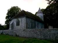 The church at Southease, with its round tower