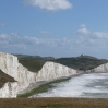 The view back along Seven Sisters with Birling Gap and Belle Tout lighthouse