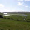 The view back along Seven Sisters with Birling Gap and Belle Tout lighthouse