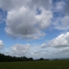 A glider above the South Downs, making the most of the north wind