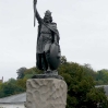 Alfred in Winchester at the end of the South Downs Way