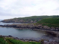 Port Mora and Port Kate from the clifftop path above Portpatrick