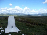 The trig point on top of Glenvernoch fell