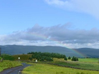 A rainbow over Beattock and Moffat