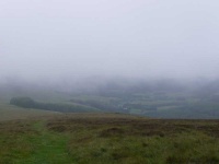 Looking through the mist towards Traquair