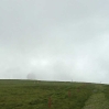 The \'Golf Ball\' radar station on top of Lowther Hill (the highest point on the Southern Upland Way) in the mist at the start of day 6