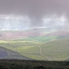 The view East from the mist on top of Lowther Hill (the Southern Upland Way\'s highest point)