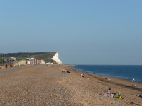 View along the beach at Seaford, looking at Seaford Head