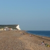 View along the beach at Seaford, looking at Seaford Head