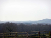 The view back to the South Downs, as the Wealdway starts to rise up onto the Weald