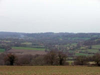 A view back along the Medway River valley, close to its source