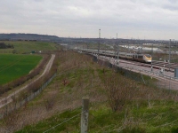 The Channel Tunnel Rail Link, with a Eurostar train