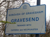 Gravesend, the end of the Wealdway walk, shame about the route into town...